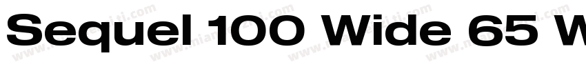 Sequel 100 Wide 65 W字体转换